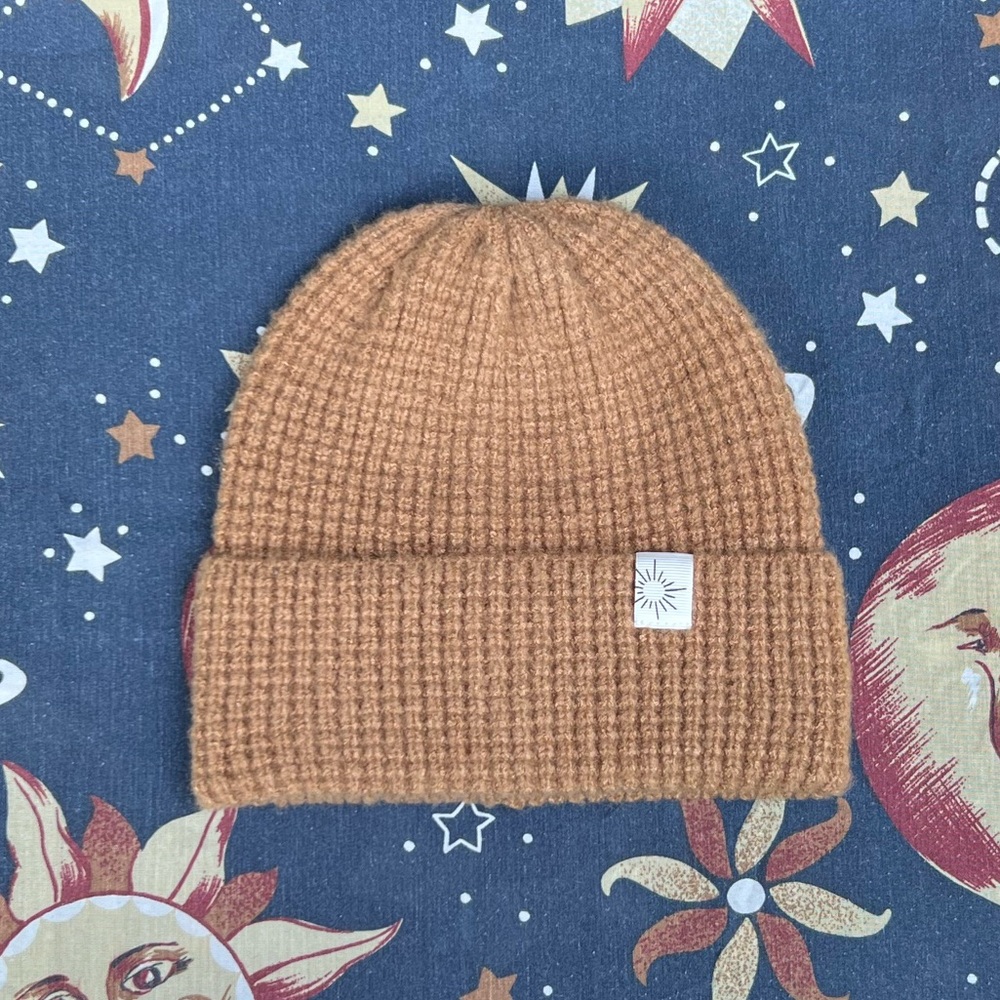 Aerie Offline Knit Caramel Beanie Hat One Size Women’s